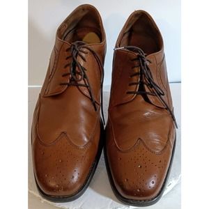 Johnston & Murphy Men's Oxford Dress Shoes Brown Wingtip Leather 12M